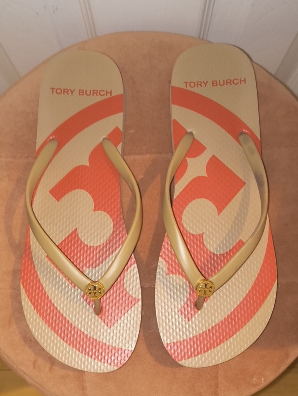 Tory Burch Logo Flip Flop Sandals Size 9